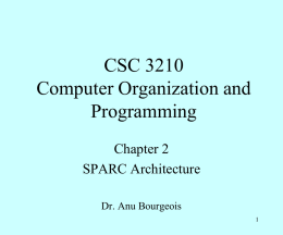 Chapter 2 SPARC ARCHITECTURE