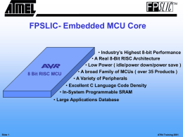 FPSLIC- Embedded Fixed Peripherals