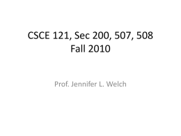 Dr. Welch`s slides