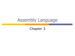 Chapter 3 Machine Languages