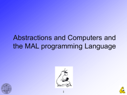 Abstractions and MAL