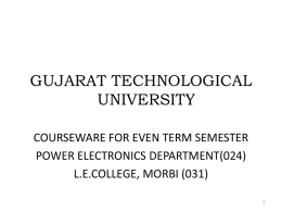 Subject Name:Microcontrollers for Power Electronics Subject Code