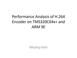 Performance Analysis of H.264 Encoder on
