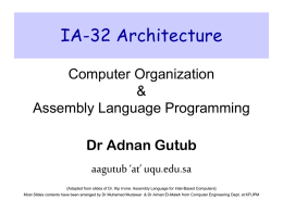 IA-32 Processor Architecture