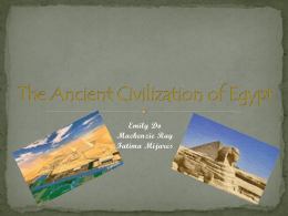 The Ancient Civilization of Egypt