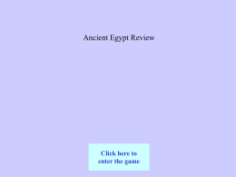 Egypt Jeopardy Review Game