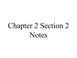 Chapter 2 Section 2 Notes