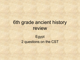 6th grade ancient history review - San Pasqual Union School District