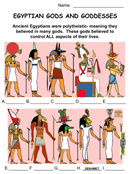Ancient Egyptians were polytheistic- meaning they