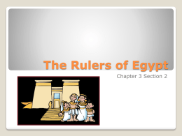 The Rulers of Egypt - Manasquan Public Schools