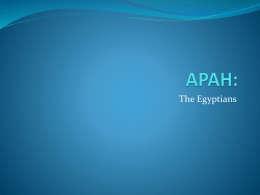 EGYPT- APAHx