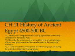 CH 11 History of Ancient Egypt 4500
