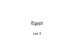 Lsn 3 Egypt
