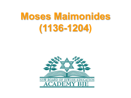 Maimonides- the man