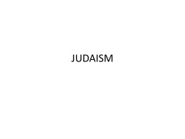 JUDAISM - University of Scranton