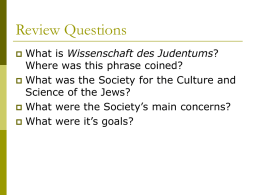 PowerPoint: Jewish Studies - Part 2