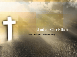 Judeo-Christian Contributions to Democracy Pair