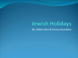 Jewish Holidays--Emma & Abbie