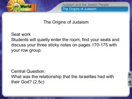 Judaism and the Jewish People.
