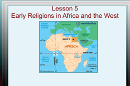 Lesson 5 Early Religions in Africa and the West Title
