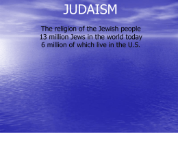 Judaism powerpoint notes