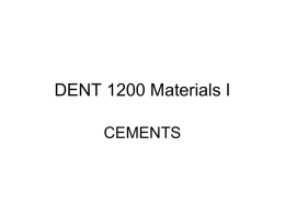 DENT 1312 Materials I