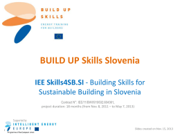 BUILD UP Skills Slovenia
