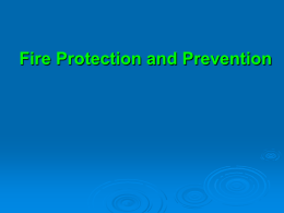 Fire Protection and Prevention