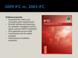 2009 IFC vs 2003 IFC
