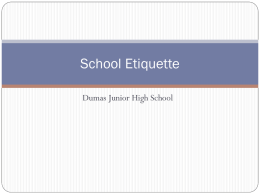 School Etiquette