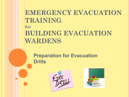 Safety Coordinator Emergency Evacuation Training