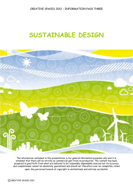 Info Pack 3-Sustainable Design 2012