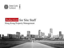 JLL - HKPM - Site Employee Induction