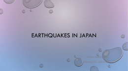 Earthquakes in Japan