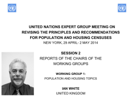 working group 1 - United Nations Statistics Division