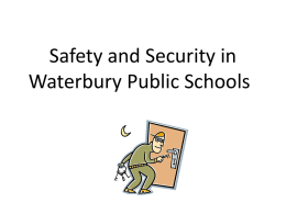 Safety and Security in Waterbury Public Schools
