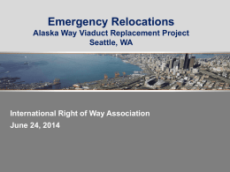 Emergency Relocations - International Right of Way Association