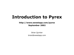 Introduction to Pyrex