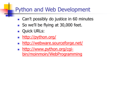 Python and Web Development