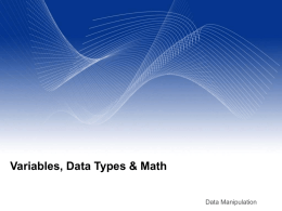 VariablesTypesMath