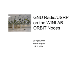 GNU Radio/USRP on the WINLAB ORBIT Nodes