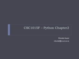 CSC1015_Slides02_MKuttel_PythonInputOutput_2013 OA