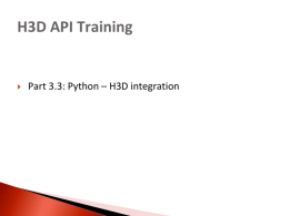 H3D Training Part3.3 - Python - H3D