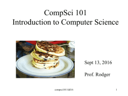 CompSci 6 Programming Design and Analysis