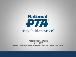 National PTA Basic Policies