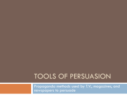 Tools of persuasion