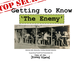 Getting to Know `The Enemy` - NSW Migration Heritage Centre