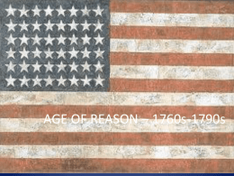 AGE OF REASON – 1760s