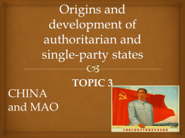 Origins and development of authoritarian and single