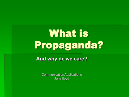 What is Propaganda Powerpoint